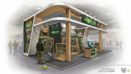 Custom AI exhibition stand concept by ExhibitionStands.com