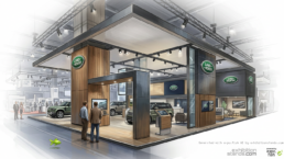 AI-powered trade show stand design example