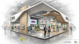AI-generated booth design for trade shows and exhibitions