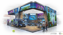 AI-generated booth design for trade shows and exhibitions