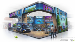 AI-generated booth design for trade shows and exhibitions