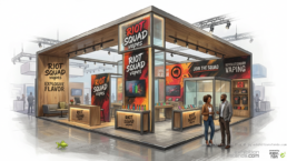 Exhibition stand layout created by Expo.Fish AI generator