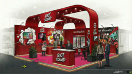 Exhibition stand concept designed using AI technology