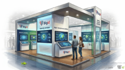 AI exhibition booth concept created with Expo.Fish design tool