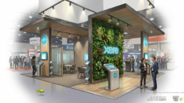 Custom exhibition stand visualisation generated by AI