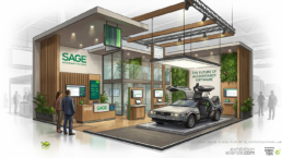 AI-powered trade show stand design example