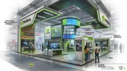 Exhibition stand concept designed using AI technology