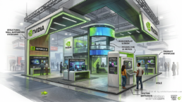 Exhibition stand concept designed using AI technology