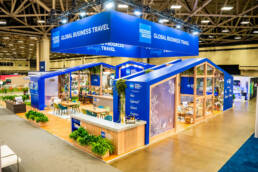 Trade show booth design generated with Expo.Fish AI